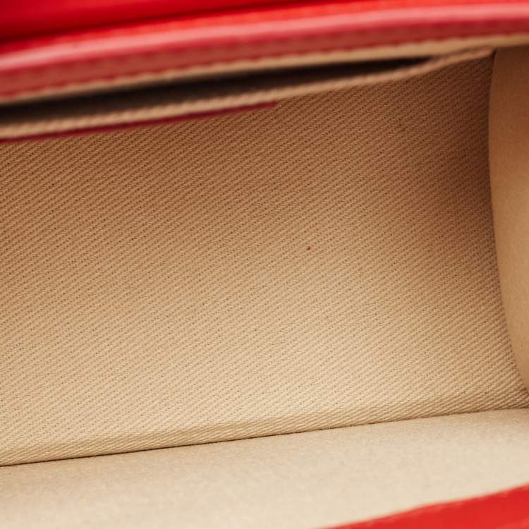 Pre Owned Jacquemus Red Leather Le Chiquito Noeud Top Handle Bag