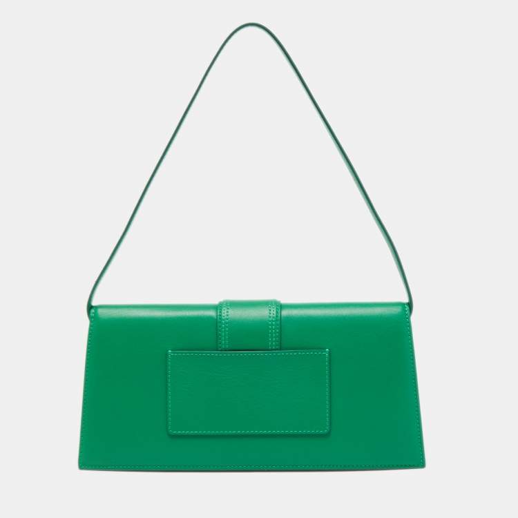 Pre Owned Jacquemus Green Leather Le Bambino Long Shoulder Bag