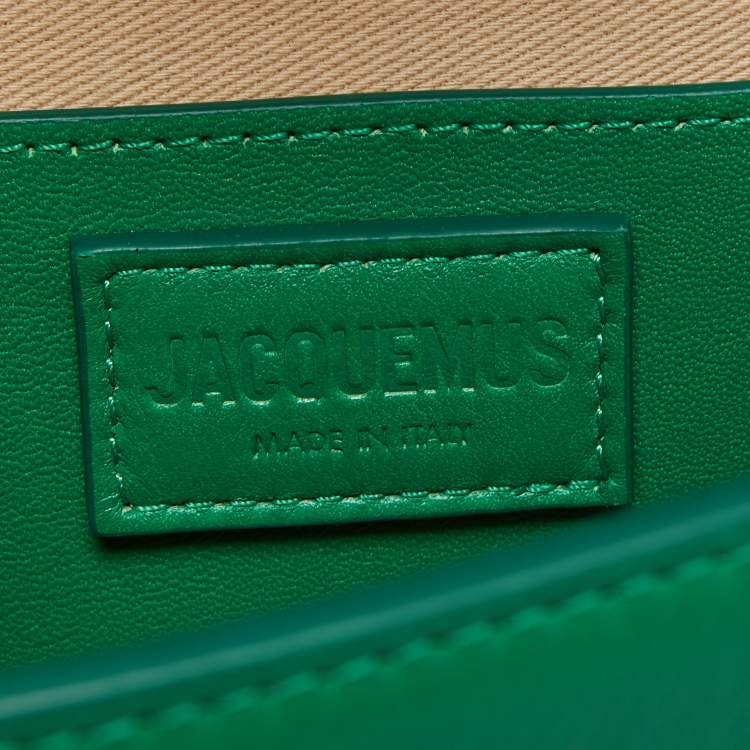 Pre Owned Jacquemus Green Leather Le Bambino Long Shoulder Bag