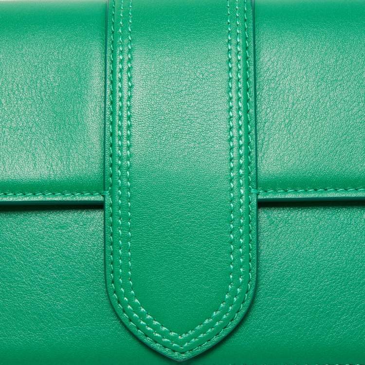Pre Owned Jacquemus Green Leather Le Bambino Long Shoulder Bag