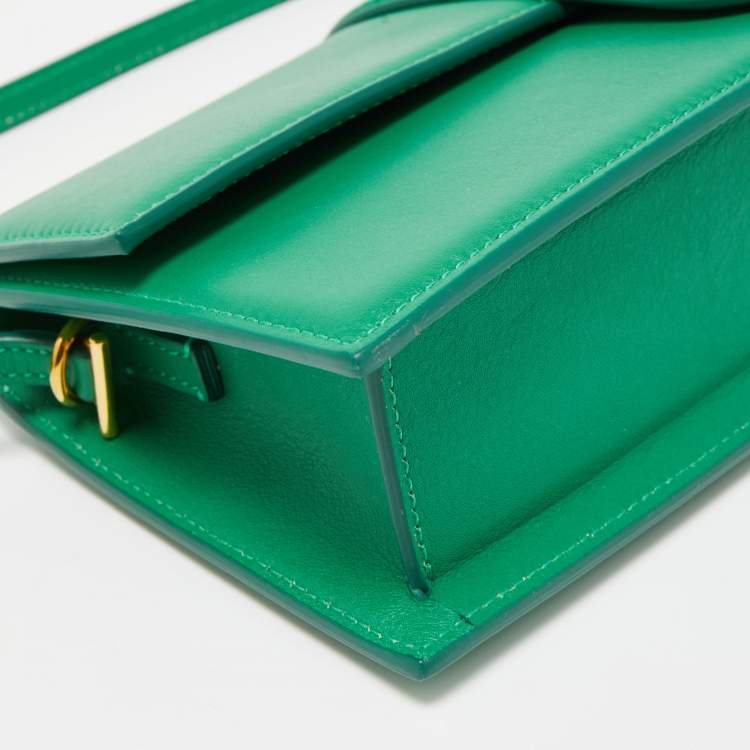 Pre Owned Jacquemus Green Leather Le Bambino Long Shoulder Bag