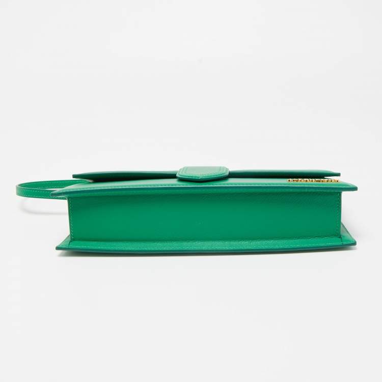 Pre Owned Jacquemus Green Leather Le Bambino Long Shoulder Bag