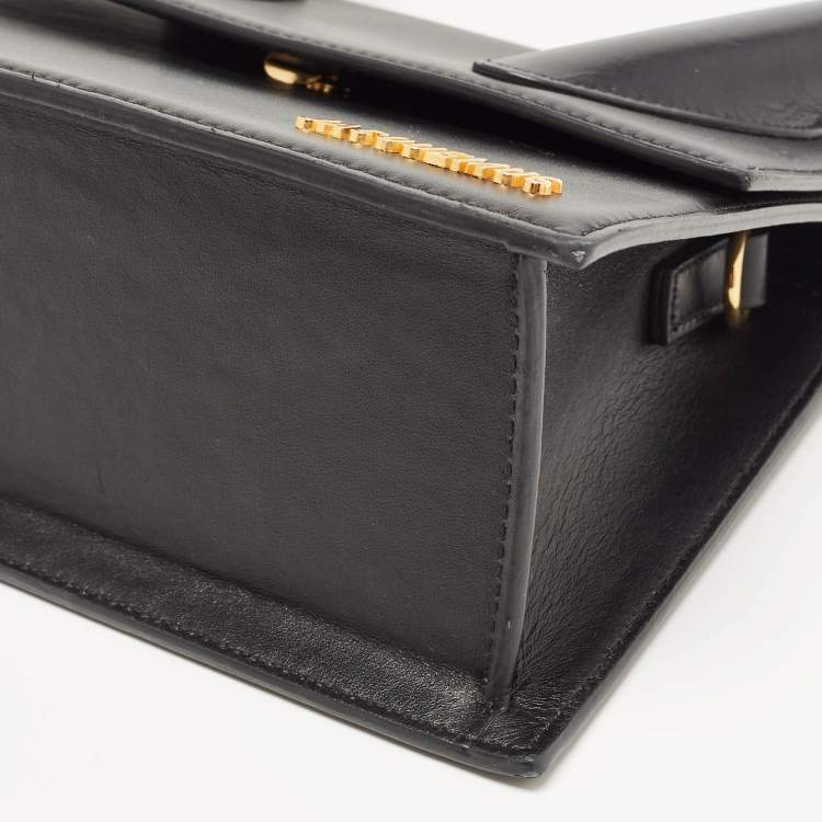 Pre Owned Jacquemus Black Leather Grand Le Chiquito Top Handle Bag