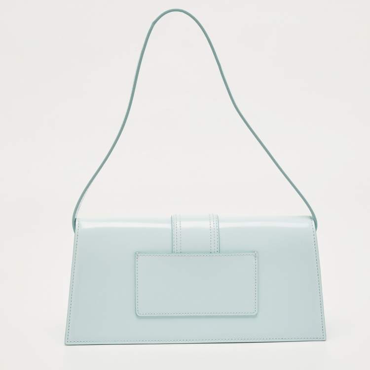 Pre Owned Jacquemus Light Blue Leather Le Bambino Long Shoulder Bag