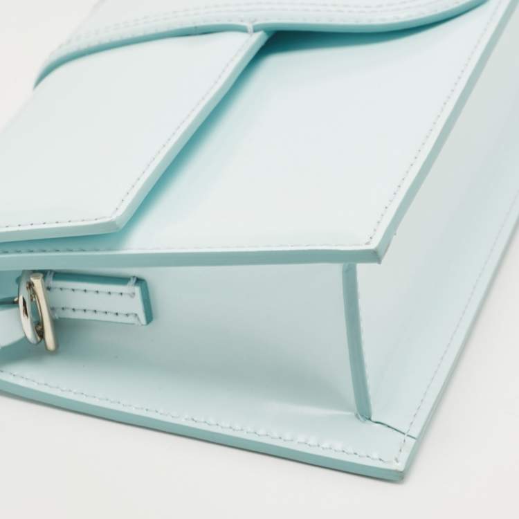 Pre Owned Jacquemus Light Blue Leather Le Bambino Long Shoulder Bag