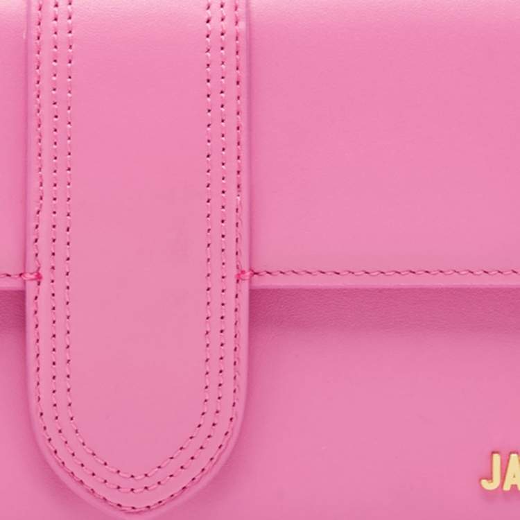 Pre Owned Jacquemus Pink Leather Le Bambino Long Shoulder Bag