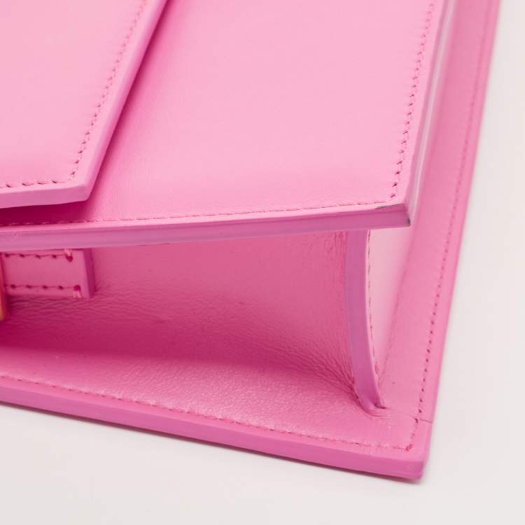 Pre Owned Jacquemus Pink Leather Le Bambino Long Shoulder Bag
