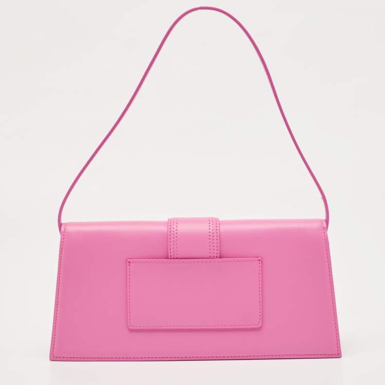 Pre Owned Jacquemus Pink Leather Le Bambino Long Shoulder Bag