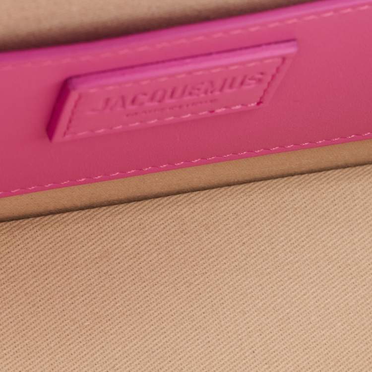 Pre Owned Jacquemus Pink Leather Le Bambino Long Shoulder Bag