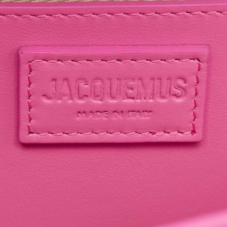 Pre Owned Jacquemus Pink Leather Le Bambino Long Shoulder Bag