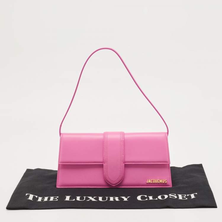 Pre Owned Jacquemus Pink Leather Le Bambino Long Shoulder Bag
