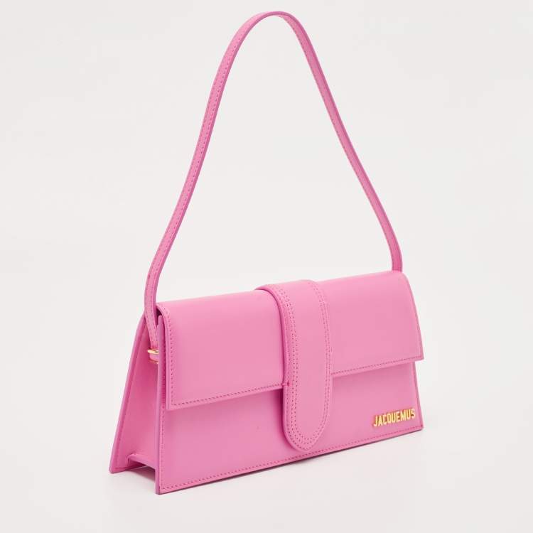 Pre Owned Jacquemus Pink Leather Le Bambino Long Shoulder Bag