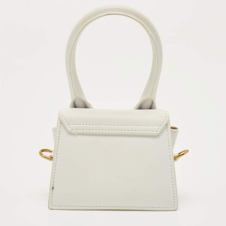 Pre Owned Jacquemus White Leather Le Chiquito Mini Bag