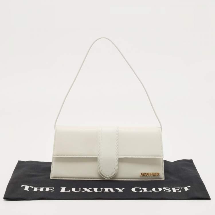 Pre Owned Jacquemus White Leather Le Bambino Long Shoulder Bag