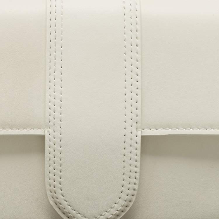 Pre Owned Jacquemus White Leather Le Bambino Long Shoulder Bag