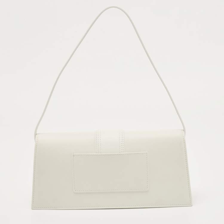 Pre Owned Jacquemus White Leather Le Bambino Long Shoulder Bag
