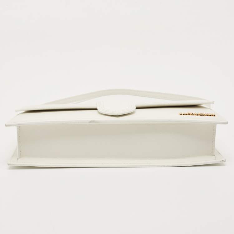Pre Owned Jacquemus White Leather Le Bambino Long Shoulder Bag