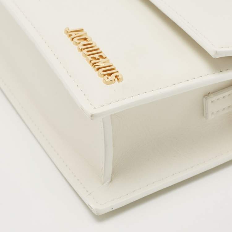 Pre Owned Jacquemus White Leather Le Bambino Long Shoulder Bag