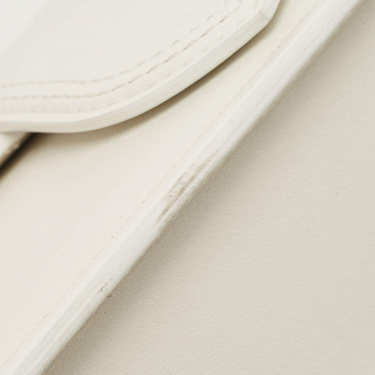 Pre Owned Jacquemus White Leather Le Bambino Long Shoulder Bag