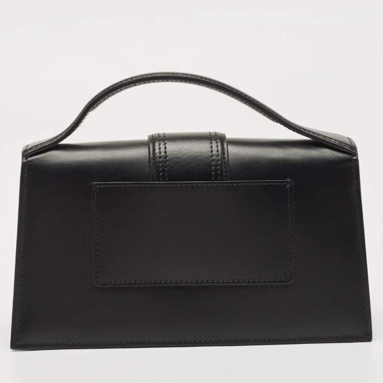 Pre Owned Jacquemus Black Leather Le Grand Bambino Top Handle Bag