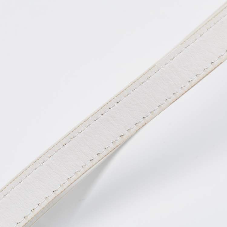 Pre Owned Jacquemus White Leather Le Chiquito Noeud Top Handle Bag