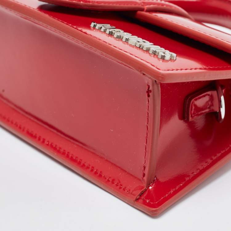 Pre Owned Jacquemus Red Leather Mini Le Bambino Top Handle Bag
