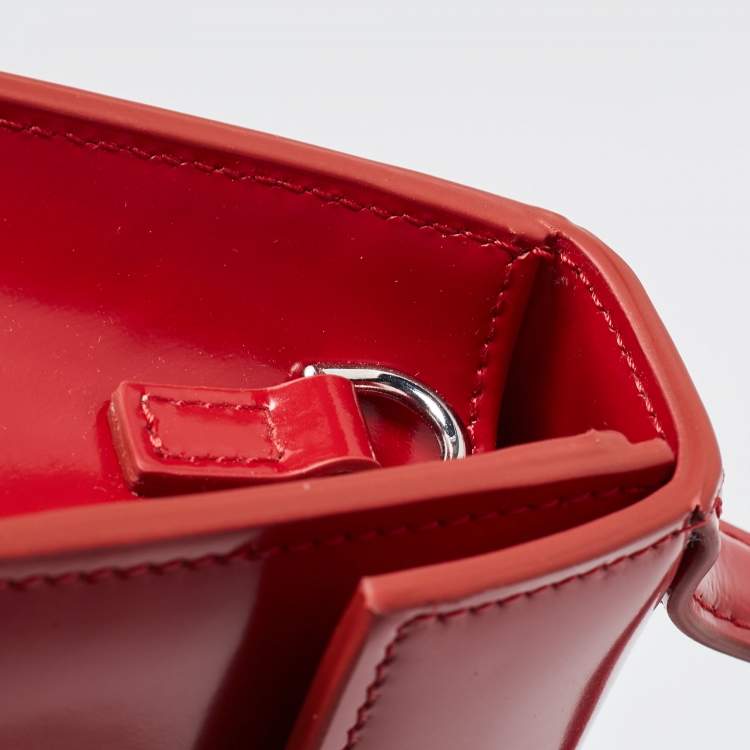 Pre Owned Jacquemus Red Leather Mini Le Bambino Top Handle Bag