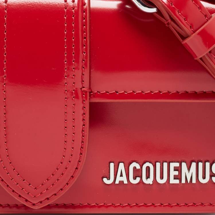 Pre Owned Jacquemus Red Leather Mini Le Bambino Top Handle Bag