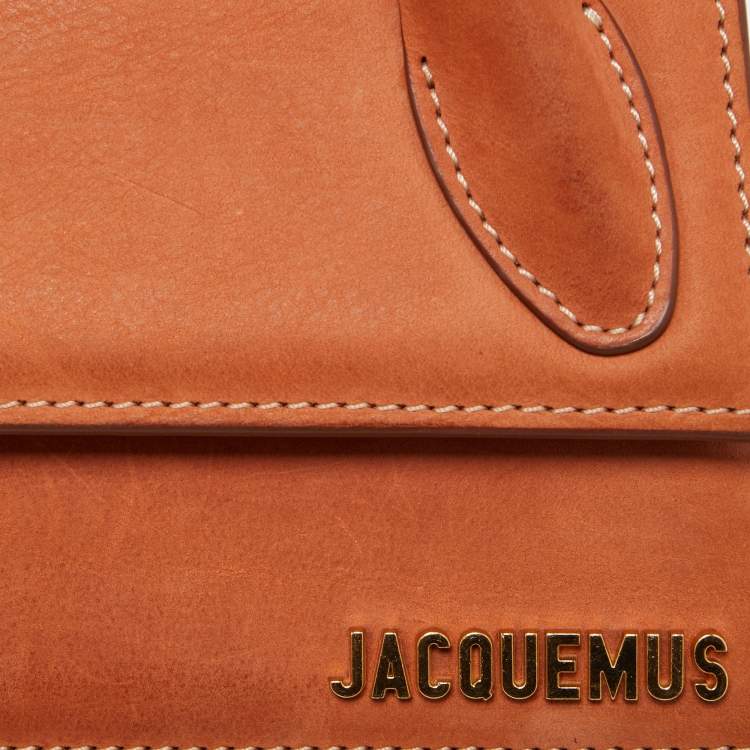 Pre Owned Jacquemus Tan Nubuck Leather Long Le Chiquito Top Handle Bag