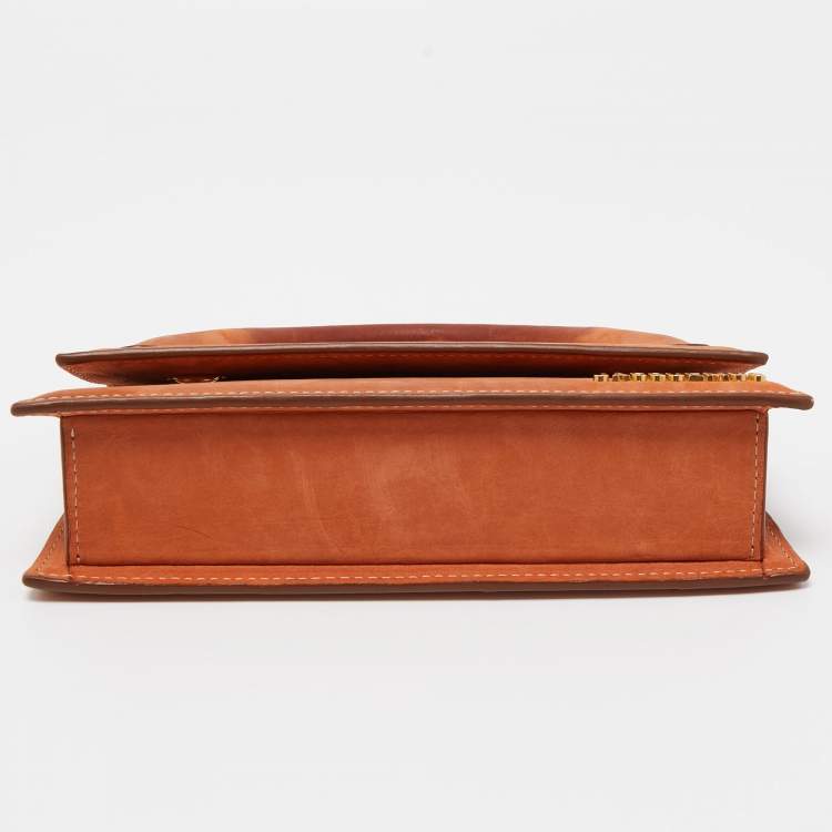 Pre Owned Jacquemus Tan Nubuck Leather Long Le Chiquito Top Handle Bag