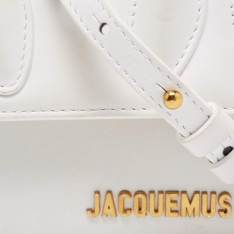Pre Owned Jacquemus White Leather Mini Le Chiquito Bag