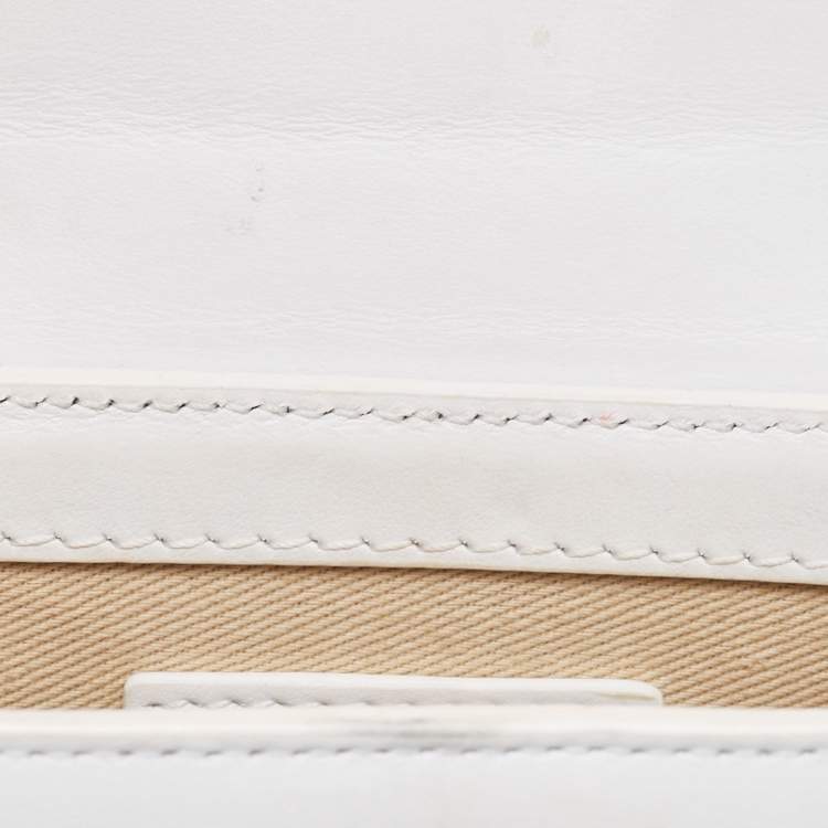 Pre Owned Jacquemus White Leather Mini Le Chiquito Bag