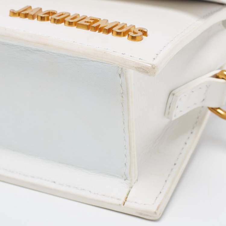 Pre Owned Jacquemus White Leather Mini Le Chiquito Bag