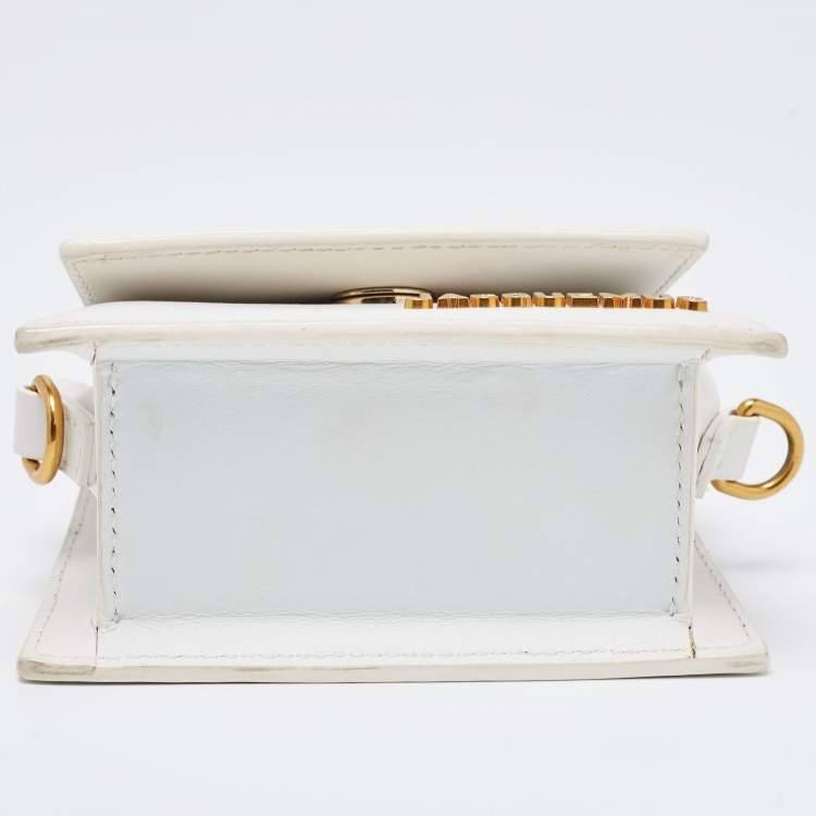 Pre Owned Jacquemus White Leather Mini Le Chiquito Bag