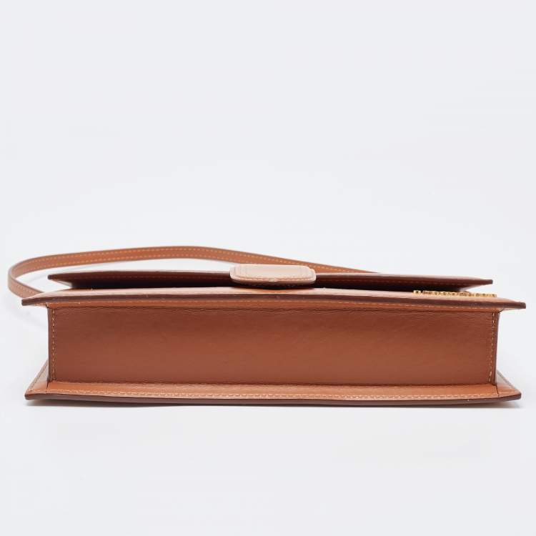 Pre Owned Jacquemus Brown Leather Le Bambino Long Shoulder Bag