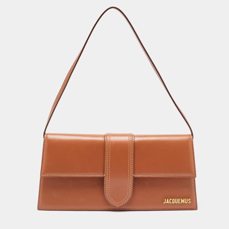 Pre Owned Jacquemus Brown Leather Le Bambino Long Shoulder Bag