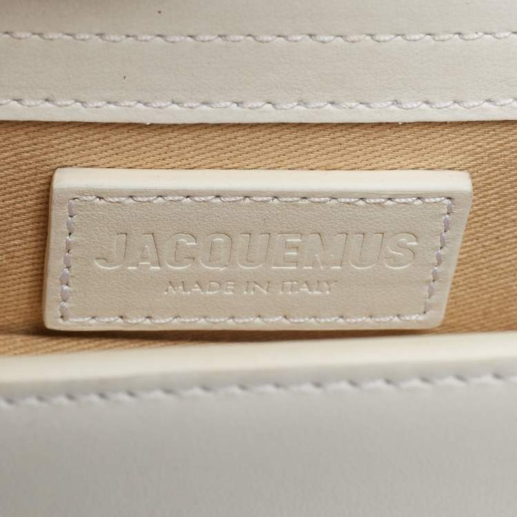 Pre Owned Jacquemus White Leather Mini Le Petit Bambino Crossbody Bag