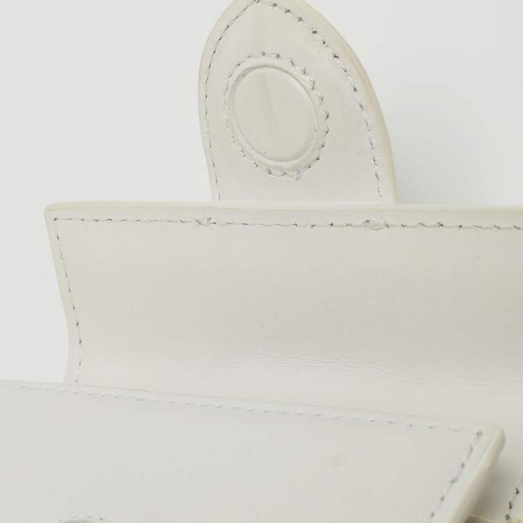 Pre Owned Jacquemus White Leather Mini Le Petit Bambino Crossbody Bag