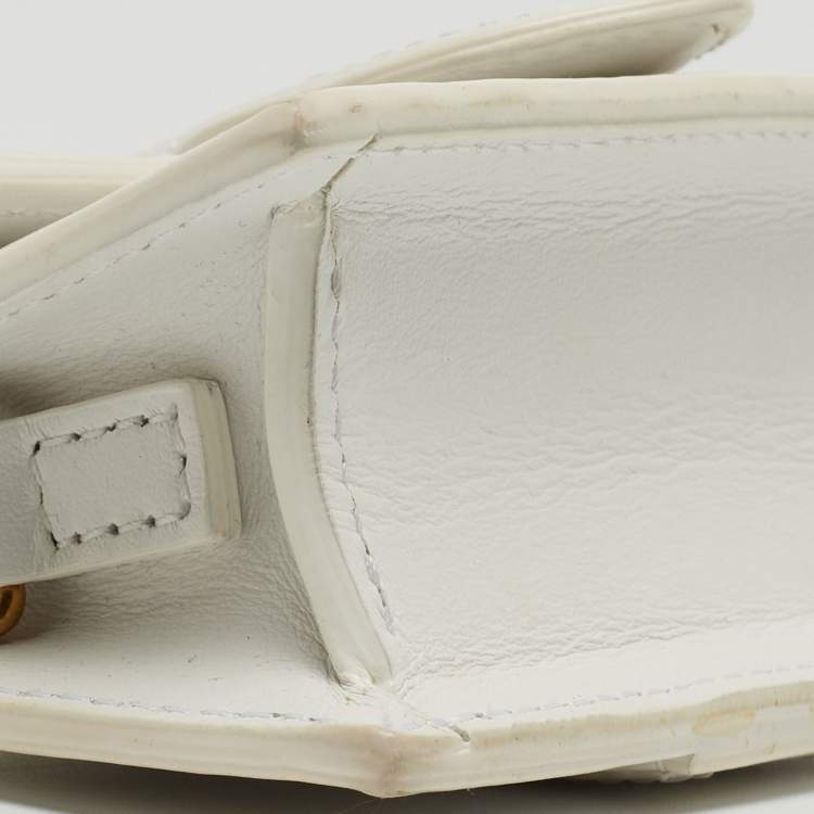 Pre Owned Jacquemus White Leather Mini Le Petit Bambino Crossbody Bag