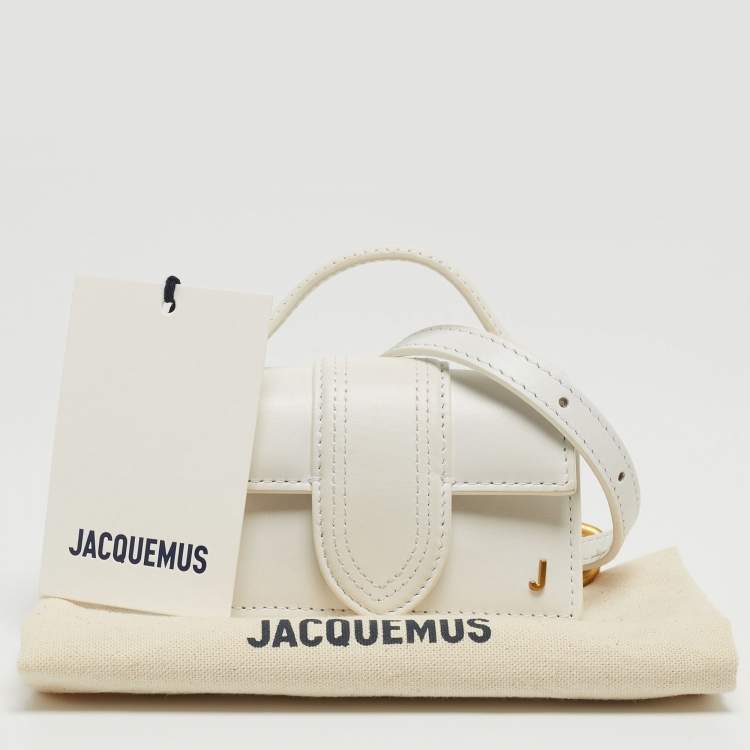 Pre Owned Jacquemus White Leather Mini Le Petit Bambino Crossbody Bag