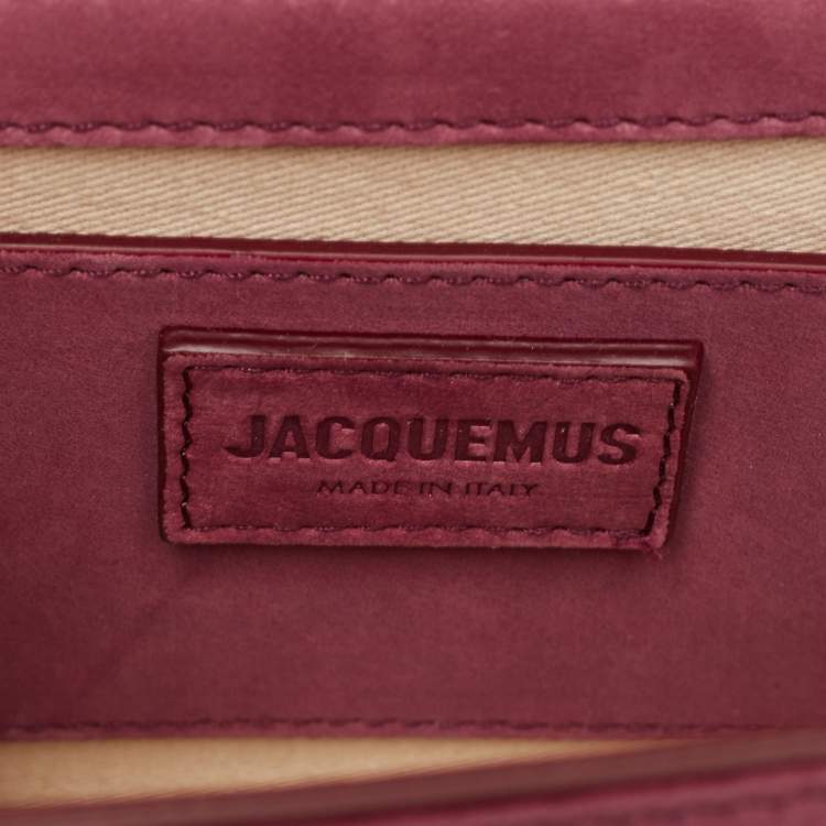Pre Owned Jacquemus Pink Nubuck Le Grand Bambino Top Handle Bag
