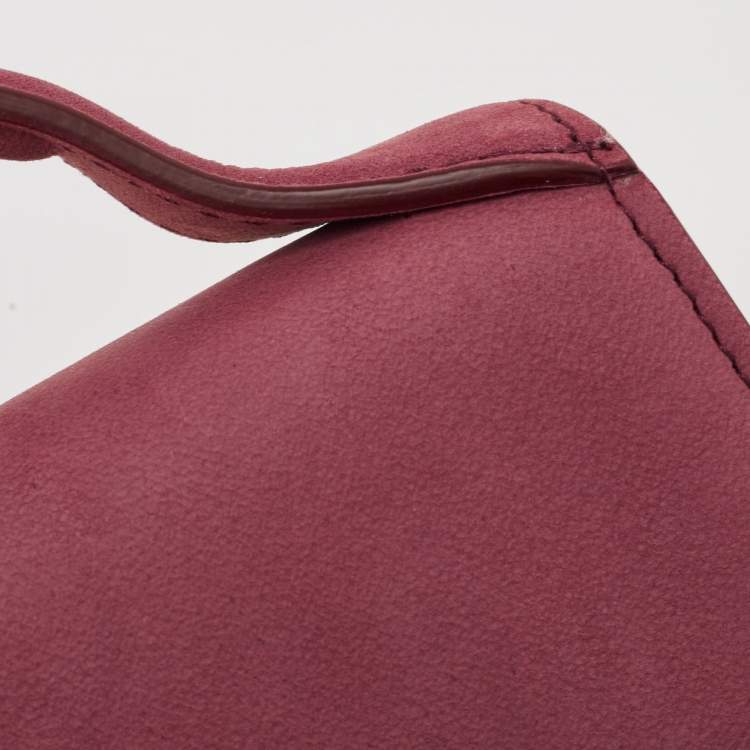 Pre Owned Jacquemus Pink Nubuck Le Grand Bambino Top Handle Bag