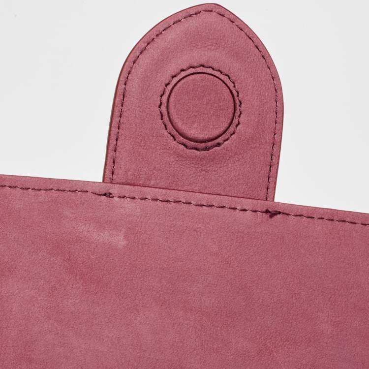 Pre Owned Jacquemus Pink Nubuck Le Grand Bambino Top Handle Bag