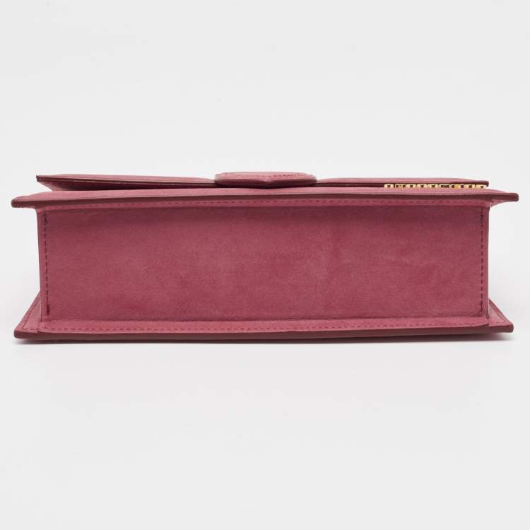Pre Owned Jacquemus Pink Nubuck Le Grand Bambino Top Handle Bag