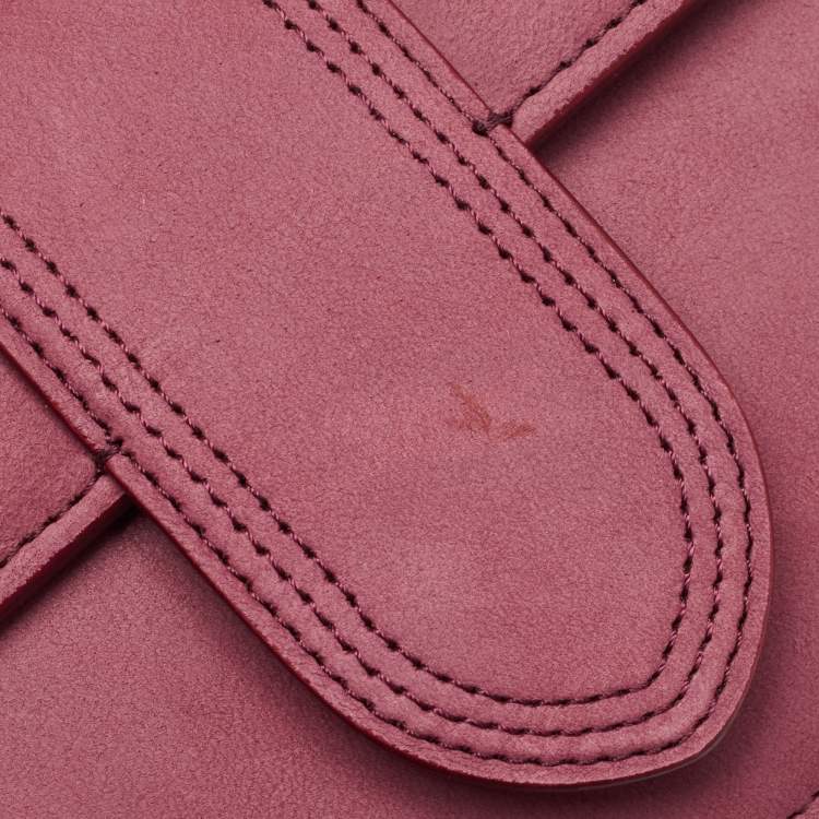 Pre Owned Jacquemus Pink Nubuck Le Grand Bambino Top Handle Bag
