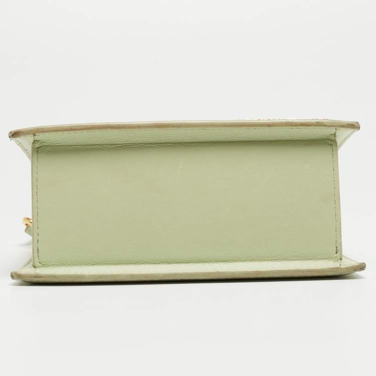 Pre Owned Jacquemus Green Leather Le Chiquito Noeud Top Handle Bag