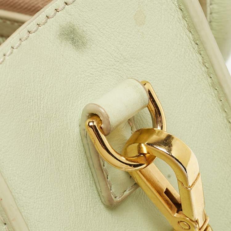 Pre Owned Jacquemus Green Leather Le Chiquito Noeud Top Handle Bag