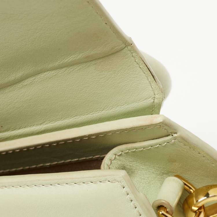Pre Owned Jacquemus Green Leather Le Chiquito Noeud Top Handle Bag