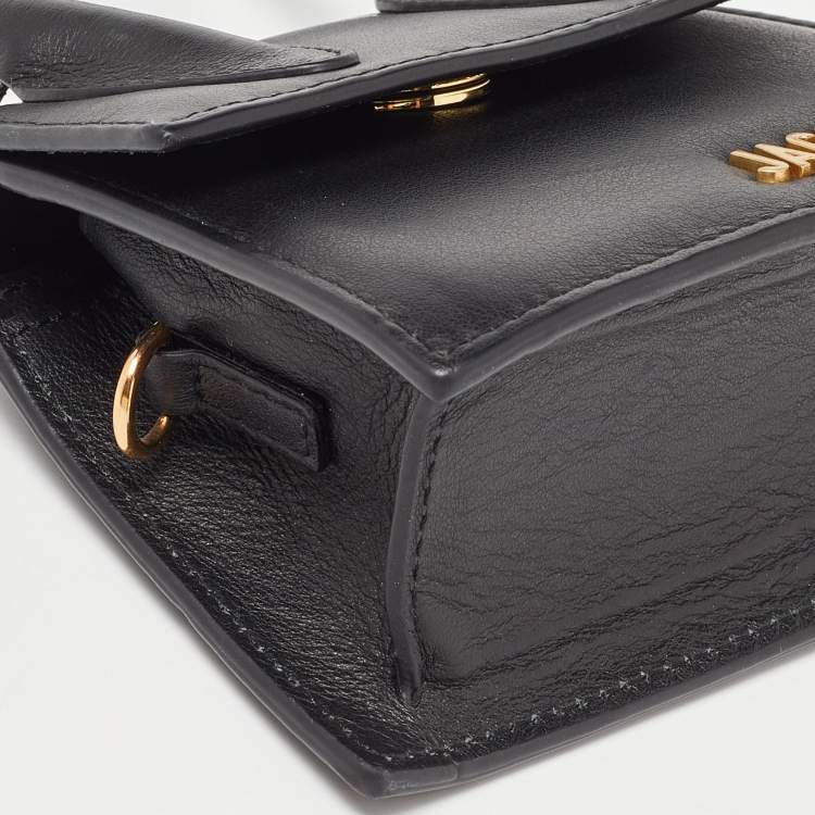 Pre Owned Jacquemus Black Leather Mini Le Chiquito Bag