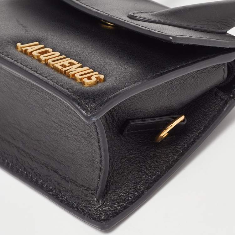 Pre Owned Jacquemus Black Leather Mini Le Chiquito Bag